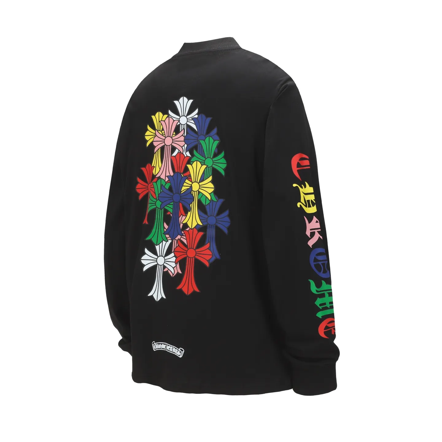 P160 -Chrome Hearts/Chrome Hearts Colorful Cross ✝️Sanskrit letters explosive long-sleeved T-shirt -High weight, high density and high quality. The wool is soft, delicate and skin-friendly. It feels soft and silky. It has excellent warmth and skin-friendly properties.